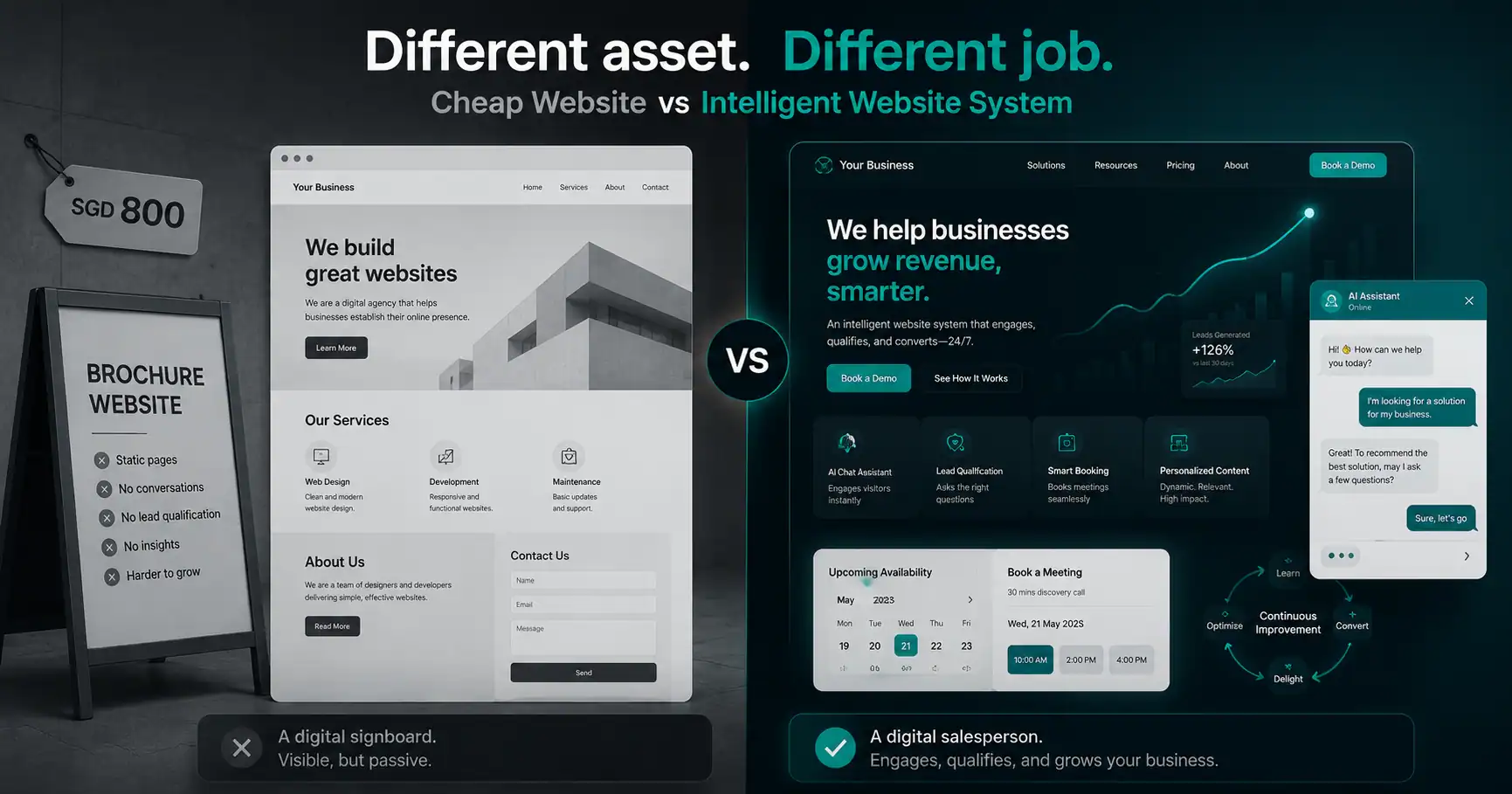 Why A Cheap Website and an Intelligent Website System Are Not The Same Purchase