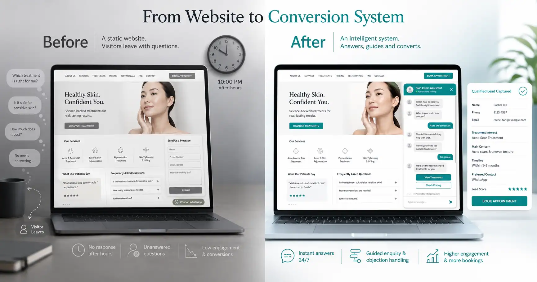 Before And After: What Happens When a Service Business Upgrades From A Static Website to an Intelligent System