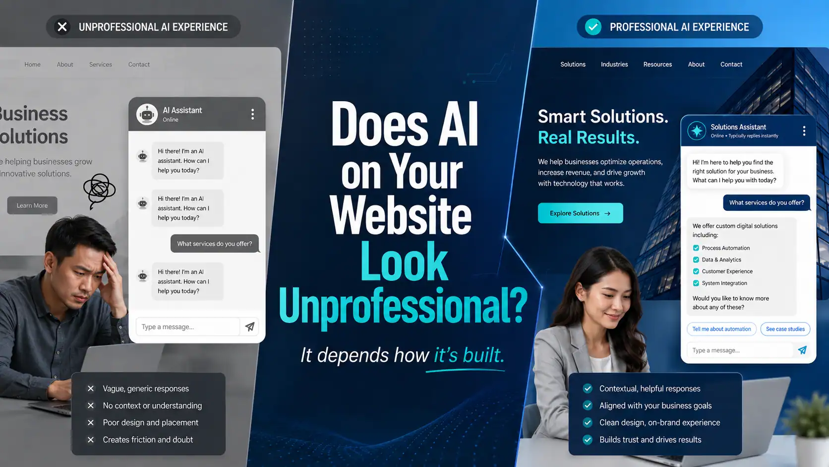 Will Adding AI to My Website Make My Business Look Unprofessional?